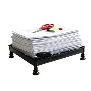 Office Organizer <b>Desktop</b> File Rack 2 Tier Black Storage <b>Shelf</b> For Stationery Books And Miscellaneous Items - Product Image 5