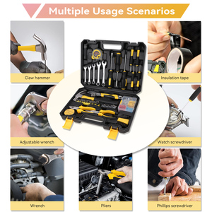 Podofo 88PCS Multifunctional Complete Tool Kit Auto Car Repair Tool Set with Hammer Pliers Screwdriver Wrench Socket Mechanical - Product Image 2