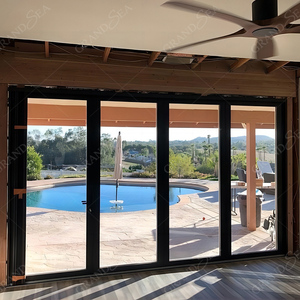 Porte accordéon extérieure en acier inoxydable de luxe panneaux décoratifs de cadre de couverture en verre pliable imperméable pour villa - Product Image 6