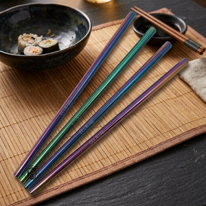 <b>Metal</b> Drinking <b>Straws</b> 4-Pack Reusable Cocktail Modern Style Multicolor - Product Image 2