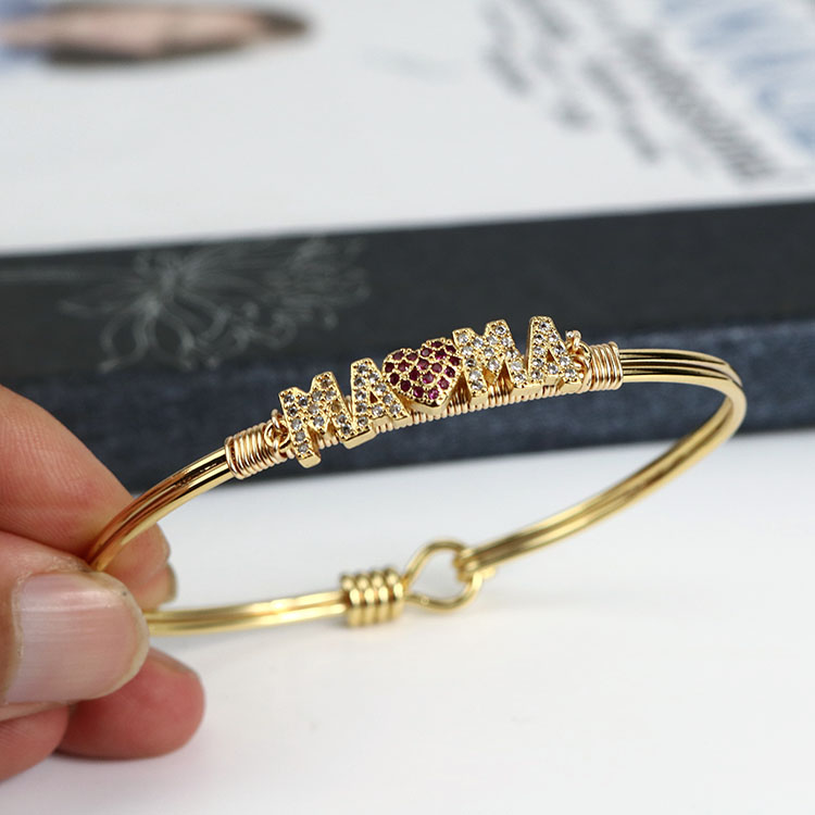 BA1023 Happy Mother's Day Gift - 18K Gold Plated Mom Bracelet