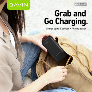 BAVIN PC1182 Chargeur <span class=keywords><strong>portable</strong></span> de voyage ultra fin à double port USB Type C, charge rapide, batterie externe 20000 mAh - Product Image 5