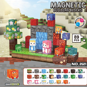 Nuovi Blocchi Magnetici da Costruzione a Tema Castello delle Principesse, Foresta, Neve e Ghiaccio con Blocchi di Grandi Dimensioni da 2,5 cm, Vendita all'Ingrosso - Product Image 6