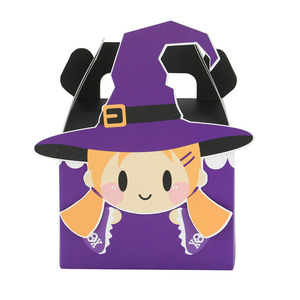 Scatole per dolcetti di Halloween, confezione da <span class=keywords><strong>4</strong></span>, simpatiche scatole regalo in carta a forma di mostro, mummia, strega e gatto per caramelle e biscotti - Product Image 4