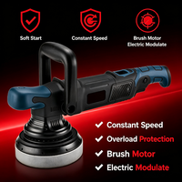 Polisseuse de voiture professionnelle à double action 1200W, 5 pouces, support à 9 trous, filetage 5/16-24, 110-240V 50/60Hz 2000-5000RPM