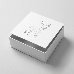 Boîte cadeau de Noël minimaliste <span class=keywords><strong>scandinave</strong></span> blanche |   Emballage en papier de style nordique personnalisé pour biscuits et bonbons |   Écologique - Product Image 1
