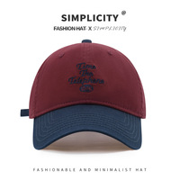 Nueva Gorra de Béisbol de 6 Paneles Estilo Americano con Contraste de Color, Suave y Versátil, para Mujer, Primavera-Verano, Ajustable