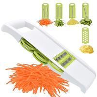 Mandoline 5 en 1 la plus vendue pour la cuisine, trancheuse à légumes multi-lames, trancheuse à pommes de terre, trancheuse à légumes, coupe-légumes