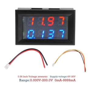 DC 0-200V 10A 0.28 "<span class=keywords><strong>Mini</strong></span> <span class=keywords><strong>LED</strong></span> dijital voltmetre ampermetre 4 haneli gerilim akım ölçer araba pil kapasitesi test cihazı - Product Image 6