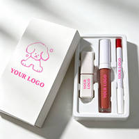 Kits Lèvres Véganes 3-en-1 Marque Blanche – Gloss, Crayon à Lèvres et Huile à Lèvres – Ensemble Maquillage Lèvres Mat – Combo Rouge à Lèvres, Crayon et Gloss