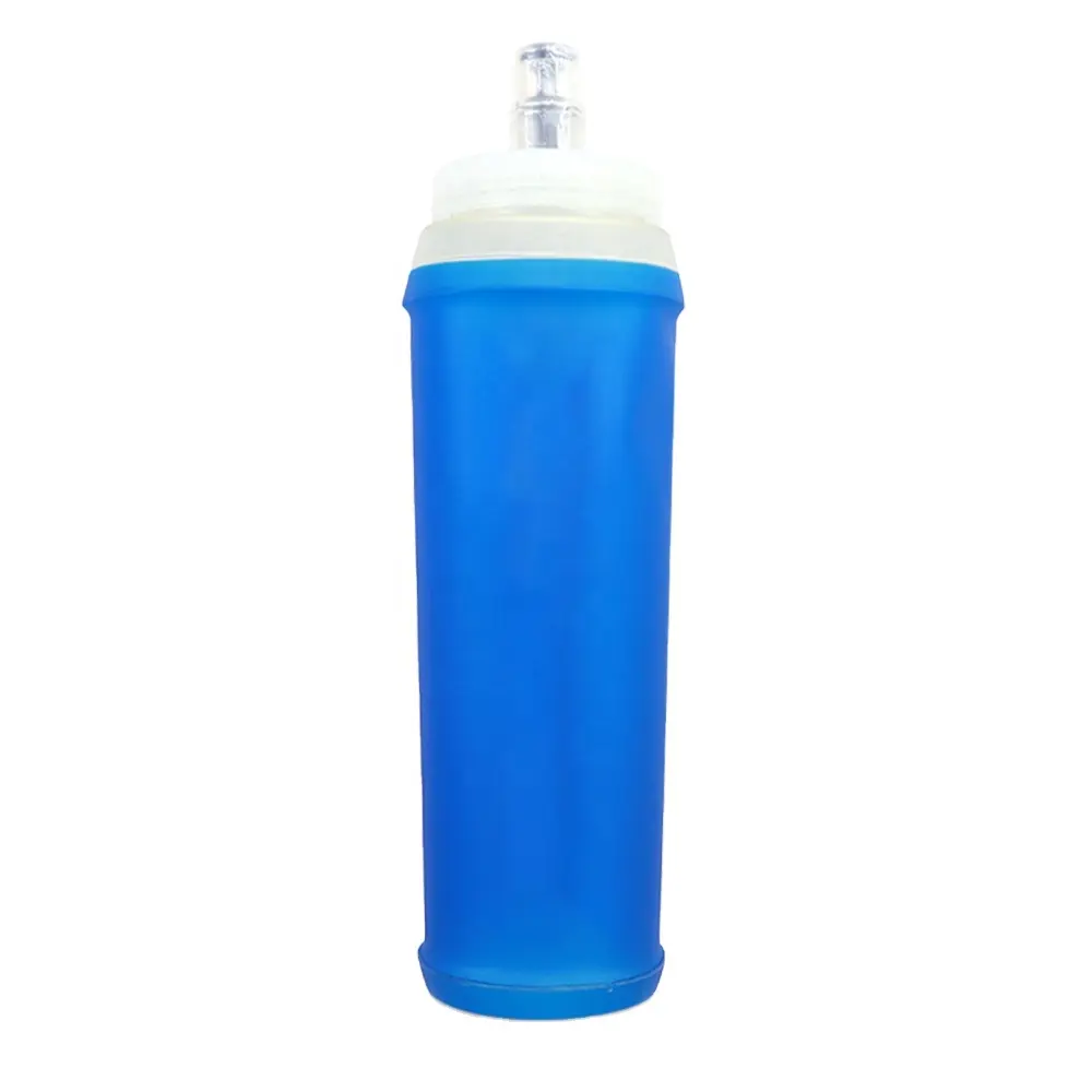 Mini Sports Yellow Collapsible Water Bottle soft flask Outdoor squeeze TPU drinking bottle