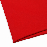 Tissu en polyester/spandex tricoté extensible et respirant, teint en rouge, en soie de lait, de poids moyen, personnalisable pour les vêtements pour filles, largement utilisé