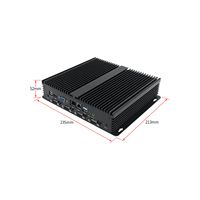 PC Mini Industri Tanpa Kipas Daya Rendah CPU Intel Dual Gigabit LAN 6 COM VGA DDR4 DC12V Komputer Industri Mainframe
