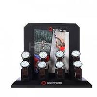 Support d'exposition pour montres Casio en acrylique transparent à 3 niveaux, fabriqué au Vietnam