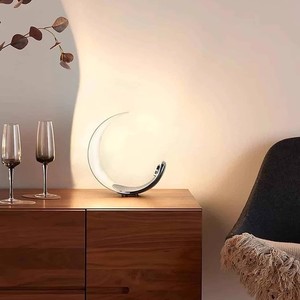 Lámpara de Mesa Luna LED con Control Táctil, para Dormitorio o Sala de Estar, Cuidado de la Vista, Diseño Creativo en Forma de C - Product Image 5