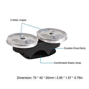 Tambourin à doigt pour Cajons Bongos Djembes Congas, tambours à main, Percussion, <span class=keywords><strong>musique</strong></span> d'accompagnement - Product Image 2