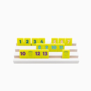 Bleu Acrylique Rumikub Premium Set Portable Lucite Rummy Tiles Holder Emballage de voyage - Product Image 3