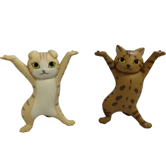 OEM/ODM desenli kedi reçine sanat plastik figür üretici özel şekil oyuncak pvc reçine action figure