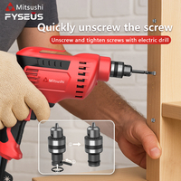 Fyseus Mandril de Conversión de 1.5-10mm 3/8 24UNF para Convertir una Llave de Mandril en un Mandril de Taladro Eléctrico