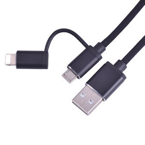 Tela de Nylon Durable 3A cargador rápido 2 en 1 Cable de carga USB para Samsung - Product Image 5