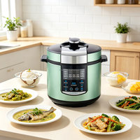 Cuisinière à pression électrique multi-menus 5L 6L, fonctionnement à une touche, pot antiadhésif, cuisinière à pression domestique