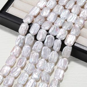 Wholesale Baroque <b>Shaped</b> Freshwater Pearl Beads Strong Light Natural Rectangular <b>Blocks</b> for DIY Handmade Necklace Loose Pearls - Product Image 2