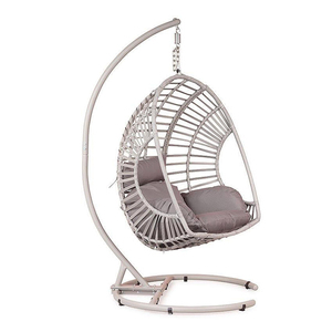 Fauteuil <span class=keywords><strong>suspendu</strong></span> œuf de luxe en rotin pour extérieur, siège balançoire moderne en osier pour jardin et terrasse - Product Image 2