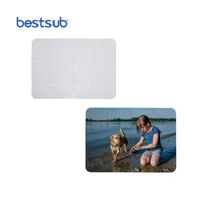 BestSub ที่รองแก้วปริศนาพลาสติก,ถาดเปล่าพิมพ์ลายแบบระเหิดขนาด3 "* 4"