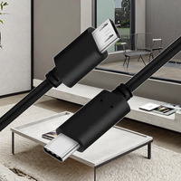 Type C-Micro V8 1m Adaptateur de câble de chargeur USB-C 3A Charge rapide Gaine en PVC Tresse Blindage USB3.0 Câble de transfert de données mâle-mâle