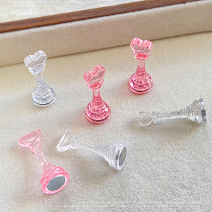 5 piezas de estantes de exhibición de acrílico rosa con forma de corazón para exhibir y sujetar puntas de <span class=keywords><strong>uñas</strong></span> postizas - Product Image 3