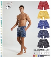 Herenshorts Shark One Plus, modieus, 100% polyester, waterdicht, digitaal bedrukt, multicolor, gestreept, zomerstrandkleding