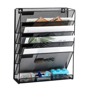 Tùy Chỉnh Chống Cháy Lưới Dây Kim Loại Màu Trắng Văn Phòng Bàn Tài Liệu Tường Treo Tạp Chí Giấy Tập Tin Thư Mục Tổ Chức Khay Cho Bàn - Product Image 3