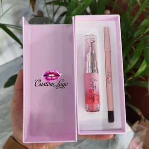 Kits de Rouge à <span class=keywords><strong>Lèvres</strong></span> Liquide et Crayon Contour des <span class=keywords><strong>Lèvres</strong></span> 2-en-1 en Forme de Bouche, Mignons, Vente en Gros, Marque Privée - Product Image 1