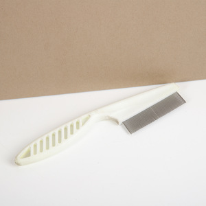 Pet <b>Combs</b> For Dogs Fine Tooth Steel Needle Plastic Handle <b>Flea</b> Removal Grooming Tool - Product Image 3