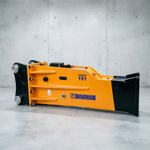 Casse-pierre hydraulique de type boîte SB151 jaune pour engins de construction, pour excavatrices de 40 à 55 tonnes, avec garantie d'un an - Product Image 1