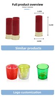 Lot de 4 verres à liqueur créatifs en plastique de 1,5 oz, style minimaliste, personnalisables, par le fabricant Bloom Style