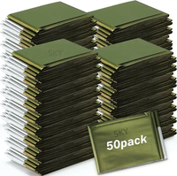 Kit d'urgence en Pe Mylar aluminisé direct d'usine pour l'extérieur couverture chaude survie Camping et premiers soins