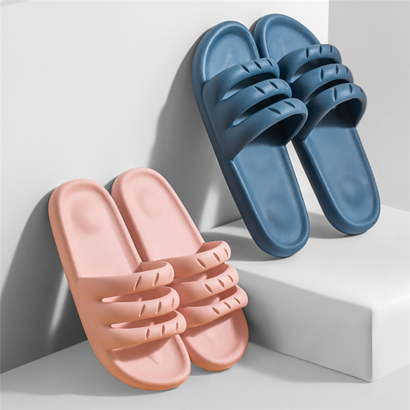 Men's Home Soft Bottomed Plastic Slippers Women Summer Indoor Bathroom Slides