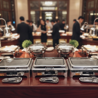 Gewerbliche Hotel- & Restaurant-Edelstahl-Buffet-Warmhaltebehälter & Chafing Dish Kochausrüstung