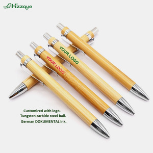 Stylos en bambou écologiques de haute qualité avec logo personnalisé, stylos à bille promotionnels en bois avec logo - Product Image 3