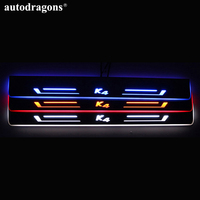 Autodragons RGB Led plaque de seuil de porte mobile sans fil Led plaque de seuil de porte pour K5 W202 W204 E46 plaque de seuil de porte lumière de courtoisie