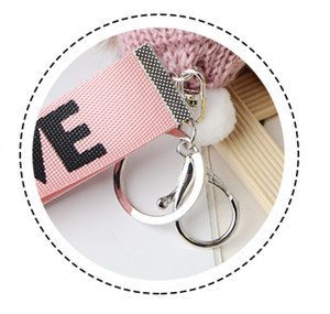 Porte-clés en peluche doux et moelleux avec boule de fourrure pour bébé, breloque de sac, cadeau idéal pour filles - Grande Vente - Product Image 5