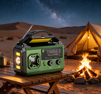 Radio AM/FM Portátil de Emergencia para Exteriores de 20000 mAh, Generador de Energía Solar y Manivela ABS para Aventuras al Aire Libre