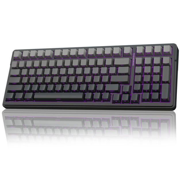 OEM ODM Wireless Mechanical Keyboard Gasket Structure Hot Swappable Custom Keyboard RGB Backlit Creamy Sound Side Printed PBT Ke