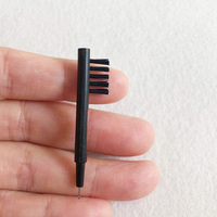 Brosses de nettoyage en plastique pour aides auditives numériques BTE, brosses noires polyvalentes pour amplificateurs auditifs avec boucle métallique