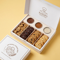 Boîte à biscuits écologique personnalisée avec compartiment pour sauce et séparateurs, emballage alimentaire en carton de qualité alimentaire pour biscuits et gâteaux