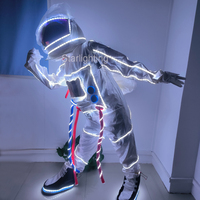 Costume de danse astronaute rechargeable à LED Costume de robot à LED Spectacle de danse lumineux pour la fête en boîte de nuit
