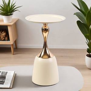 Tavolino da Caffè per Salone di Bellezza, Stile Lusso Leggero Color Crema, da Posizionare Accanto all'Area Reception - Product Image 3