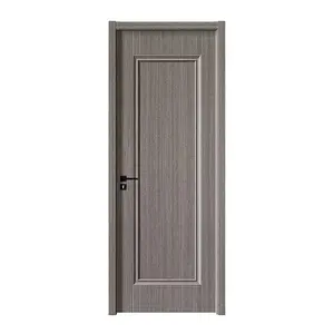 ประตูไม้พลาสติกคอมโพสิตดีไซน์เรียบง่ายประตูไม้หลักที่ทันสมัยการออกแบบประตูไม้ระหว่าง