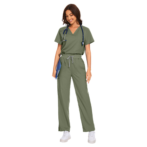 Conjuntos de Uniformes Médicos Beige para Mujer, Estilo Más Vendido, Conjuntos de Uniformes Médicos Multicolor, Uniformes de Doctora de Hospital, Uniformes Médicos - Product Image 3